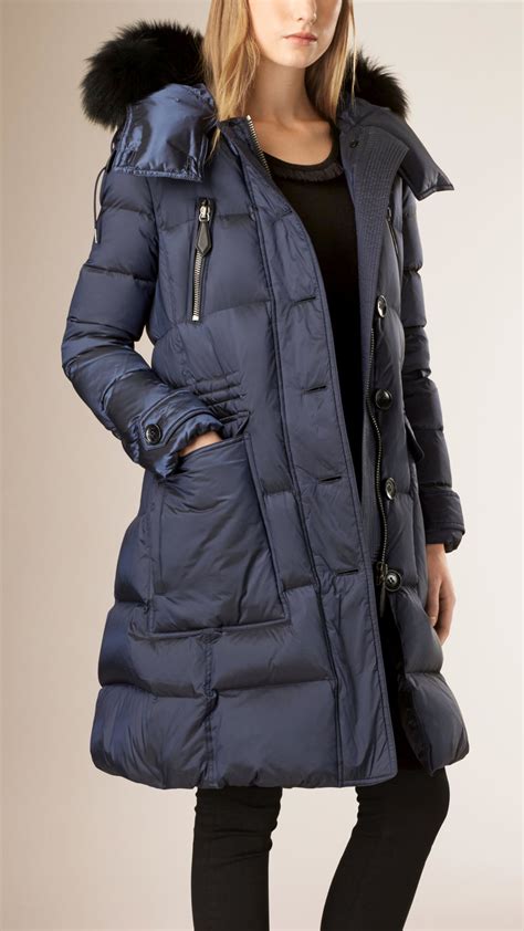 burberry blue label down coat|burberry down coat women.